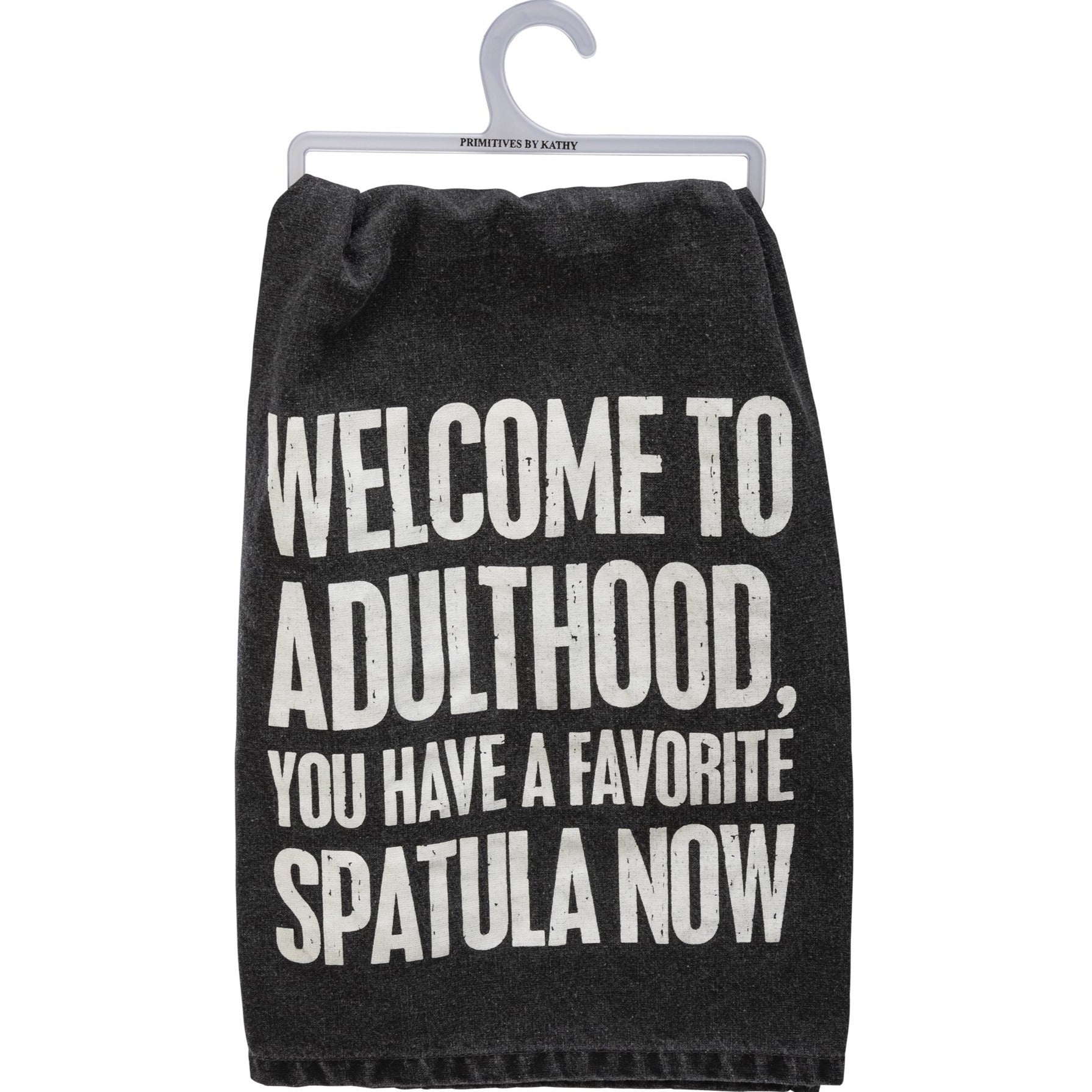 Welcome To Adulthood You Have A Favorite Spatula Now Dish Cloth Towel / Novelty Silly Tea Towels / Cute Hilarious Kitchen Hand Towel