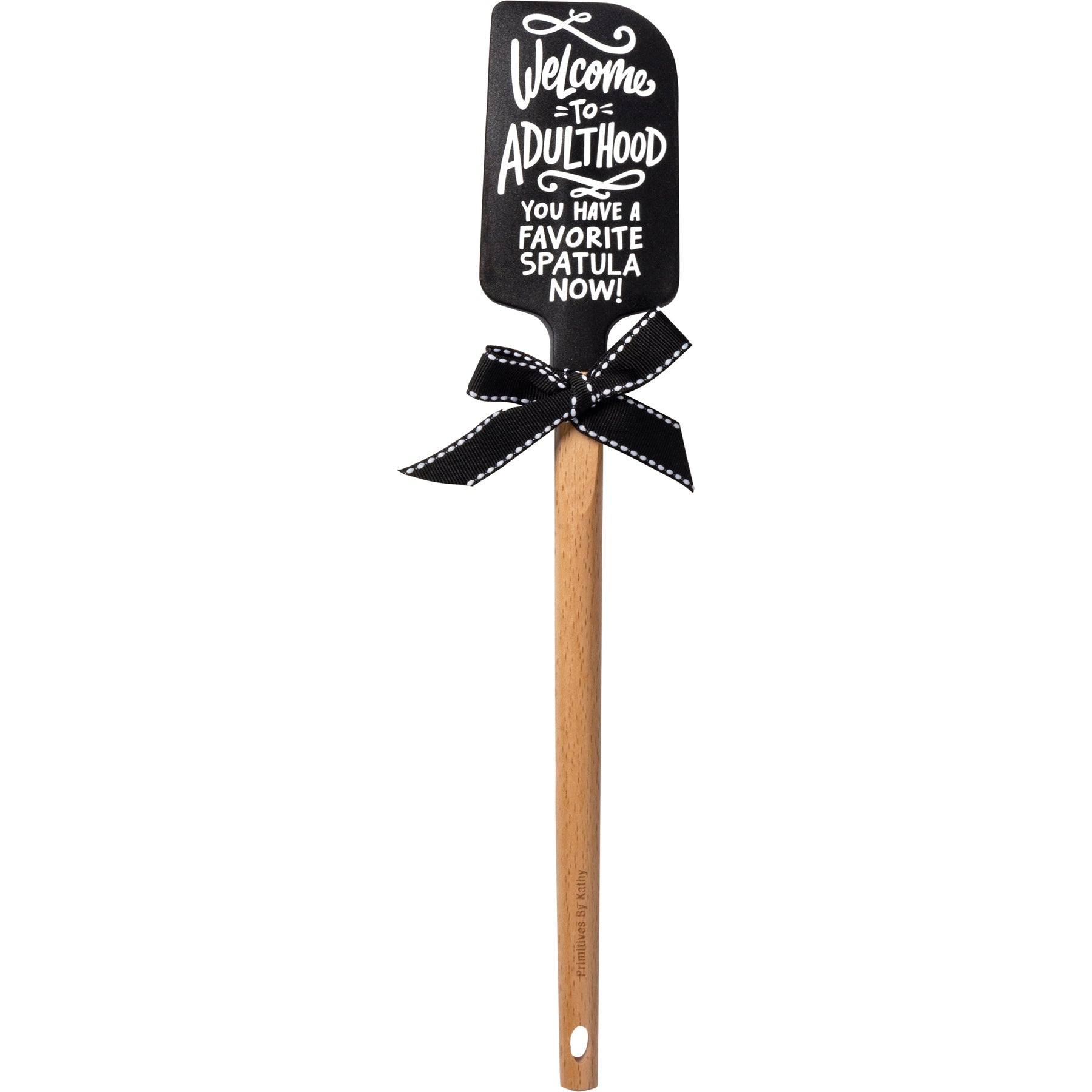 Welcome To Adulthood You Have A Favorite Spatula Now Wooden Handle + Dish Towel Gift Set Bundle