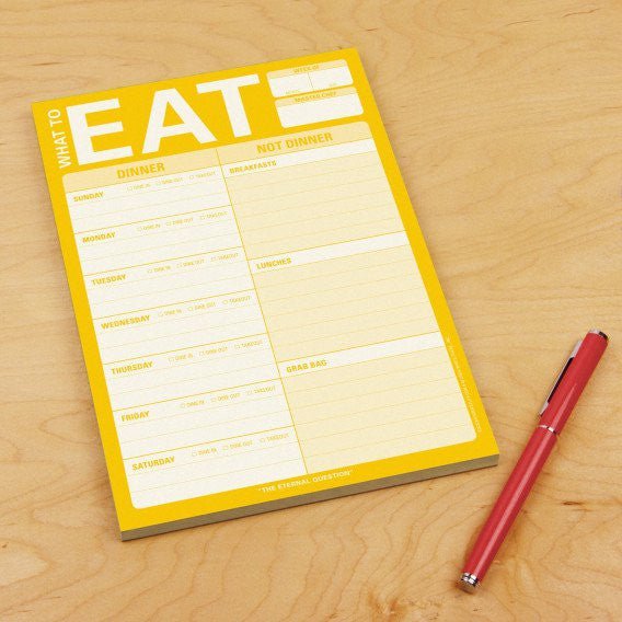 What to Eat Magnetic Meal Planning Pad in Yellow
