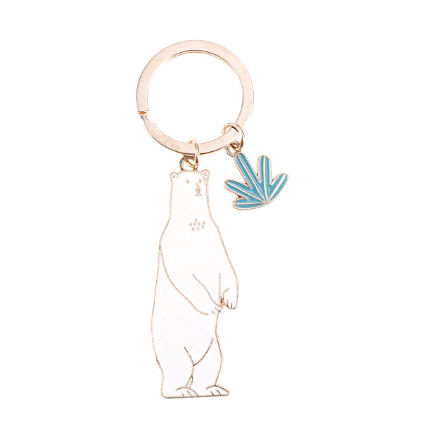 White Bear Pet Key Ring