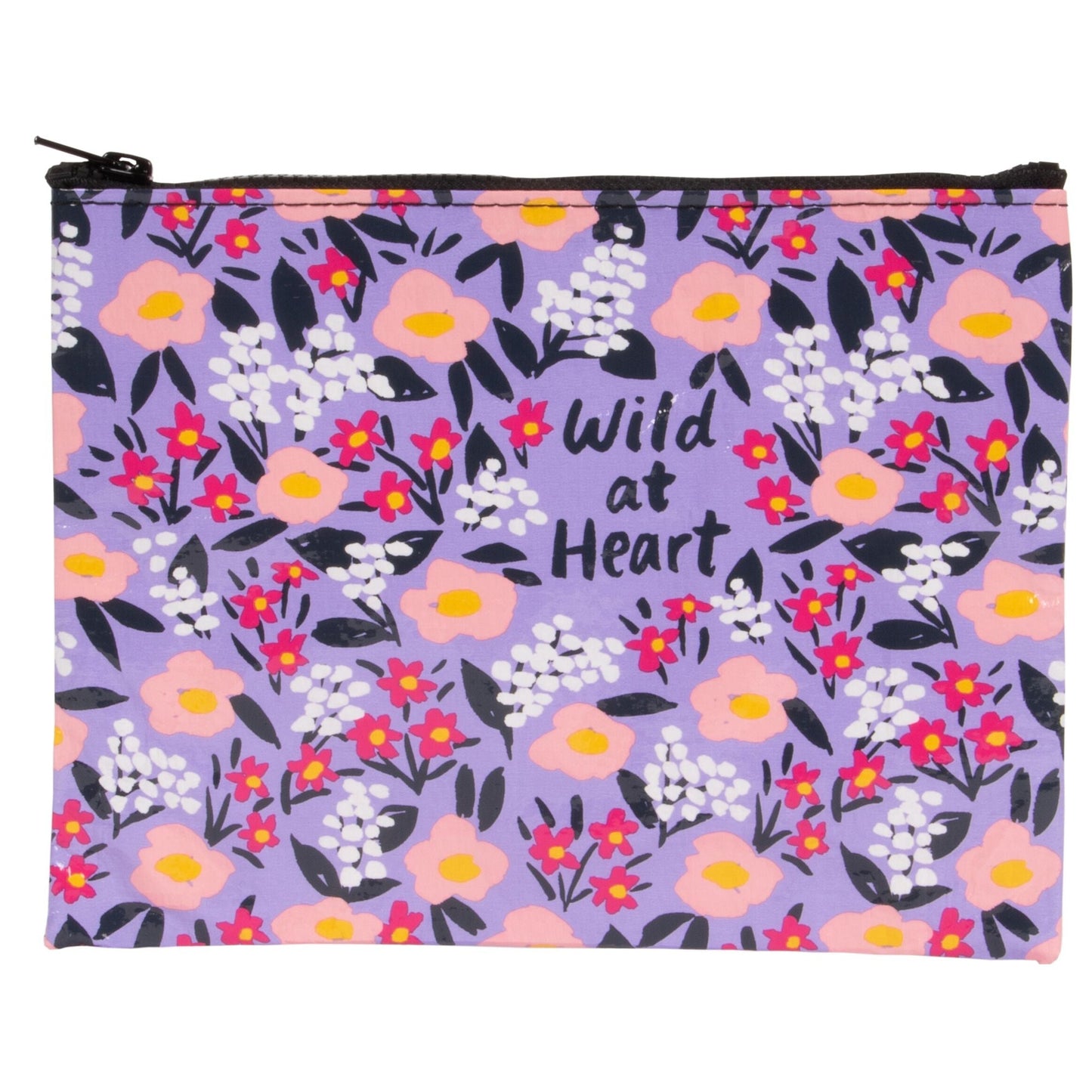 Wild At Heart Floral Recycled Material Zipper Pouch