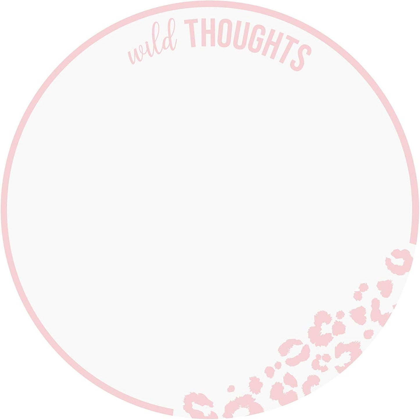 Wild Thoughts Leopard Diecut Round Notepad in Blush Pink