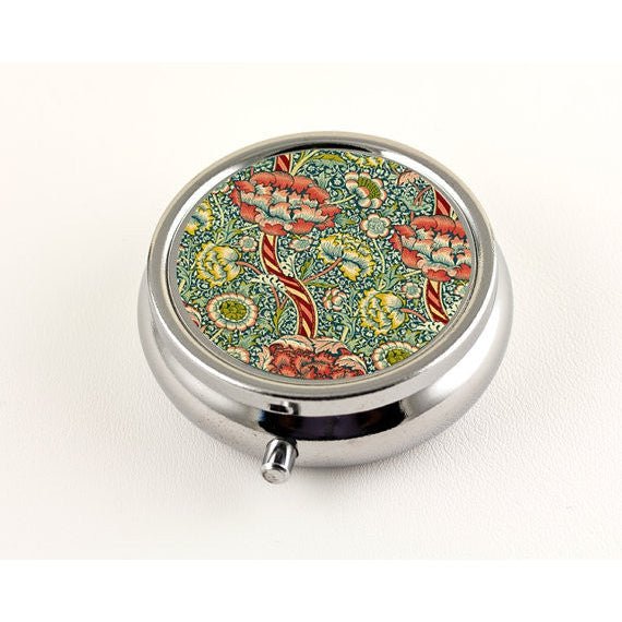 William Morris Wandle Floral Pill Box | Historical Art | Hand Decorated in the USA
