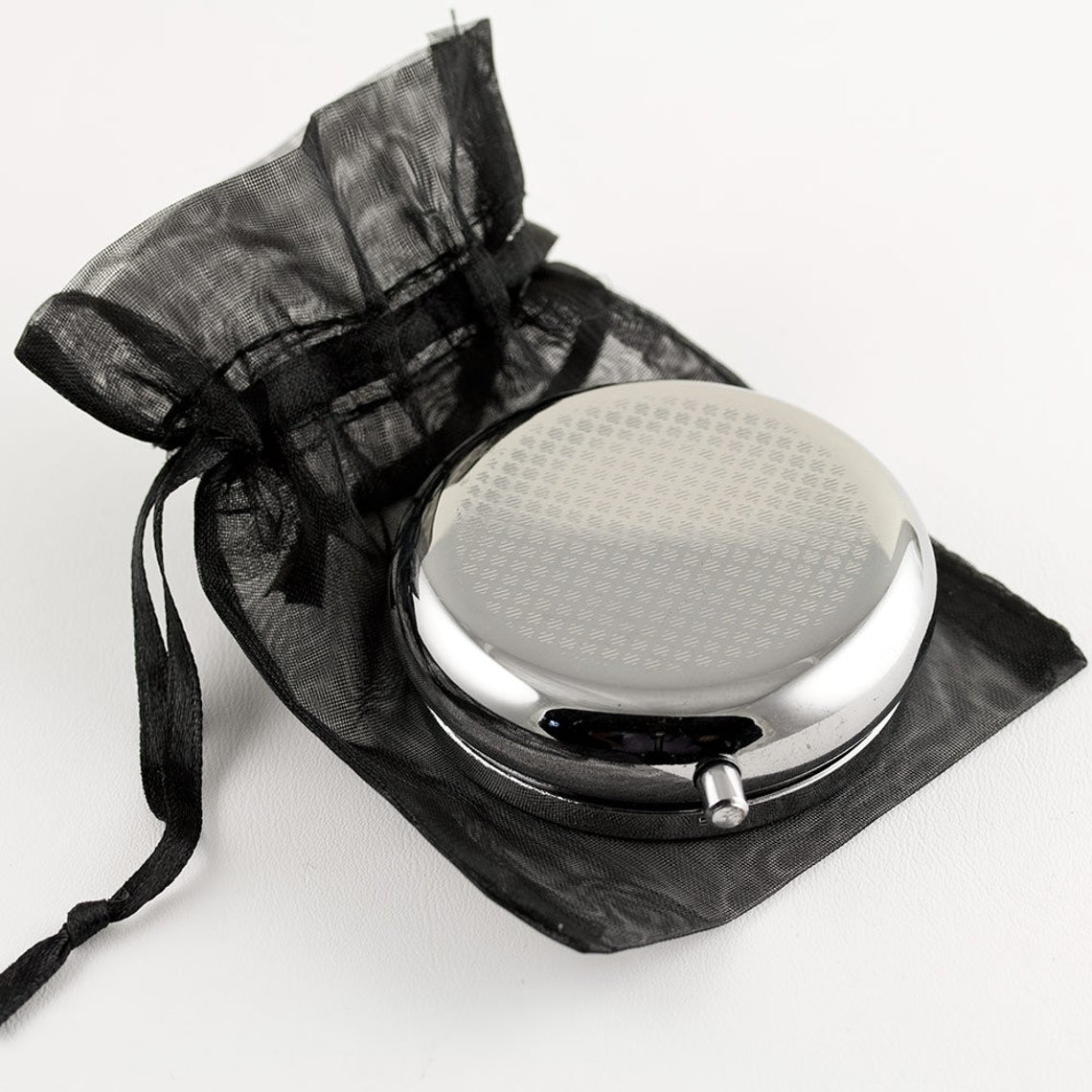 Pill Case Pill Box with Mirror Retro 3 Compartment Small Pill Case for  Purse