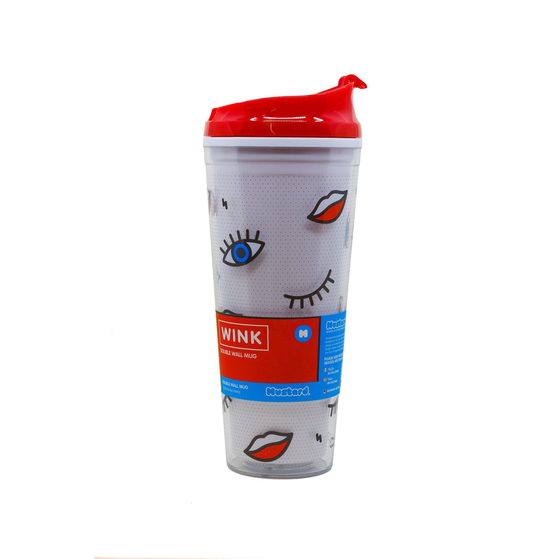 Wink Double Wall Mug Coffee Tumbler | Mod Style | BPA-Free