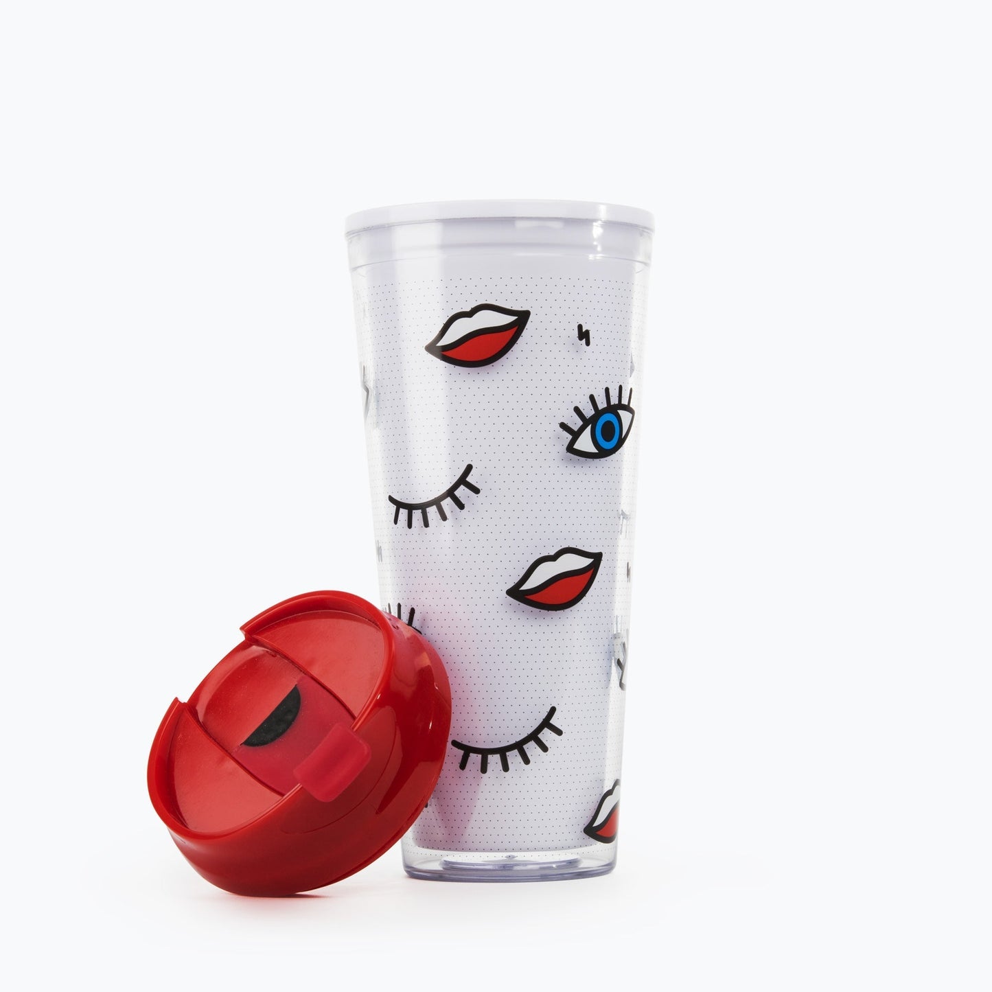 Wink Eye and Lip Pop Art Set | Tumbler, Notebook, Page Markers and Weekly Planner