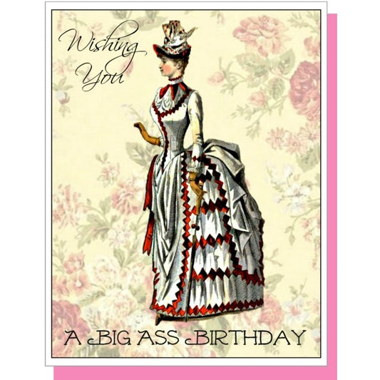 Wishing You A Big Ass Birthday Retro Greeting Card