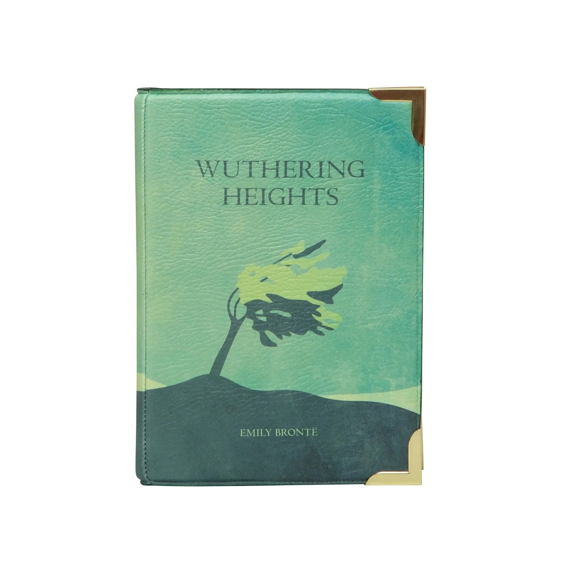 Wuthering Heights Green Book Crossbody Clutch Handbag