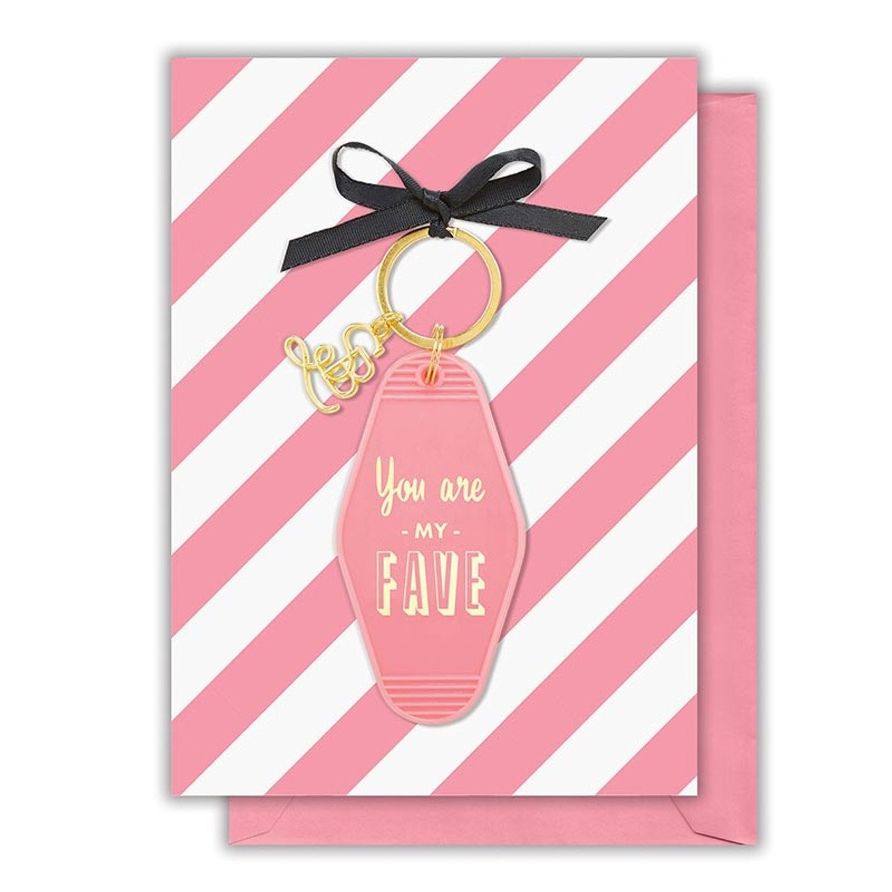 You Are My Fave Motel Style Keychain Card with Gift
