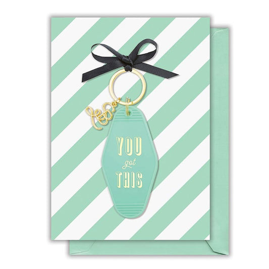You Got This Motel Style Keychain with Greeting Card
