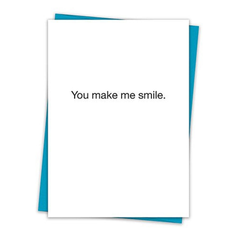 You Make Me Smile Greeting Card with Teal Envelope
