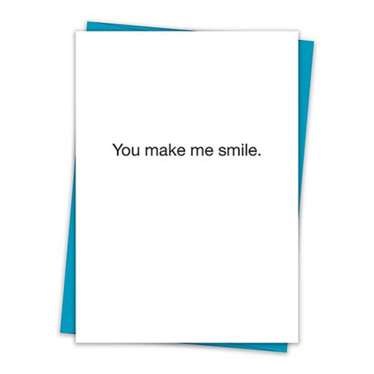 You Make Me Smile Greeting Card with Teal Envelope