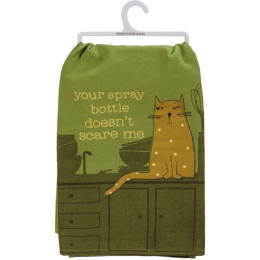 Your Spray Bottle Doesn't Scare Me Dish Towel